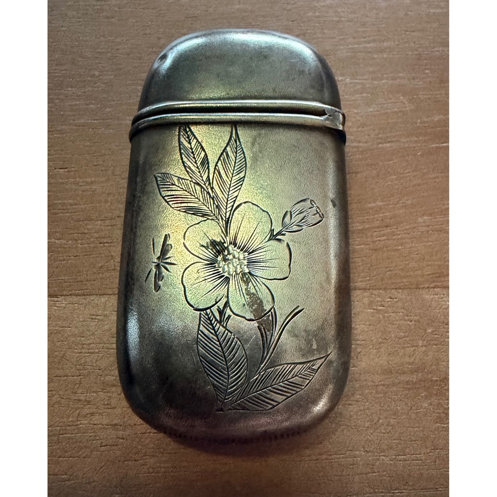 Antique Gorham Sterling Silver Matchsafe Vesta Dragonfly